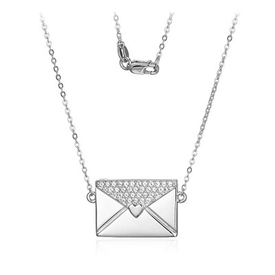 Collier en argent et Topaze blanche