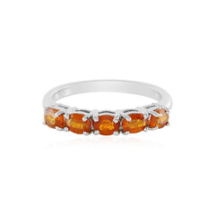 Bague en argent et Kyanite orange de Tanzanie