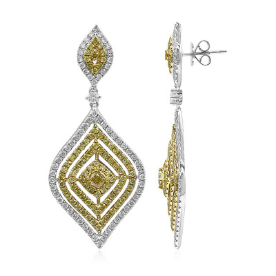 Boucles d'oreilles en or et Diamant SI2 jaune (CIRARI)