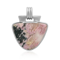 Pendentif en argent et Rhodonite Sulavesi (Bali Barong)