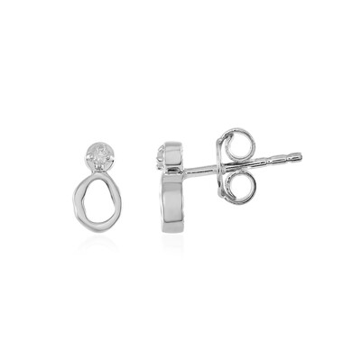 Boucles d'oreilles en argent et Diamant I2 (I)