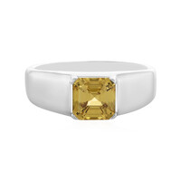 Bague en argent et Zircon jaune