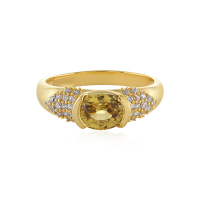 Bague en argent et Zircon jaune