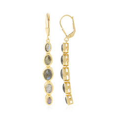 Boucles d'oreilles en argent et Labradorite bleue de Maniry (KM by Juwelo)