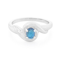 Bague en argent et Apatite bleu roi