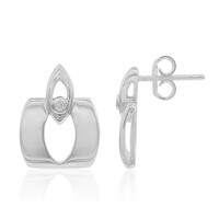 Boucles d'oreilles en argent et Diamant I1 (G)