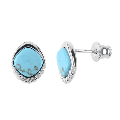 Boucles d'oreilles en argent et Turquoise (dagen)