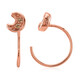 Boucles d'oreilles en argent et Diamant rose de France SI1 d'Argyle  (Annette)