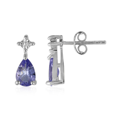 Boucles d'oreilles en argent et Tanzanite