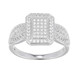 Bague en argent et Topaze blanche