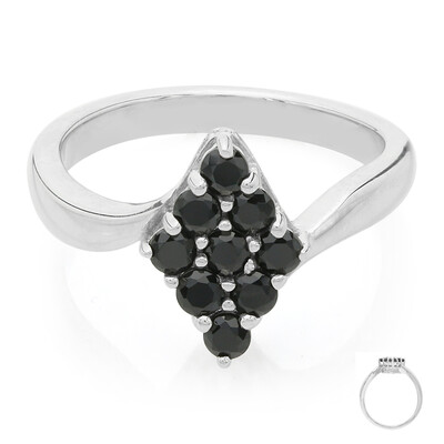 Bague en argent et Spinelle noir