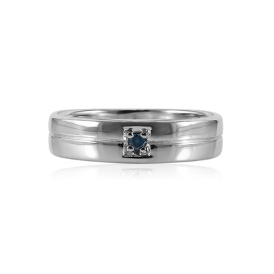 Bague en argent et Diamant bleu ciel I1