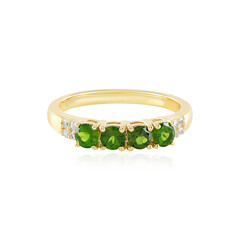 Bague en argent et Diopside de Russie