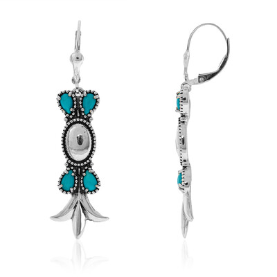 Boucles d'oreilles en argent et Turquoise (Desert Chic)