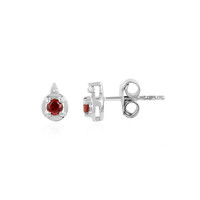 Boucles d'oreilles en argent et Grenat du Mozambique