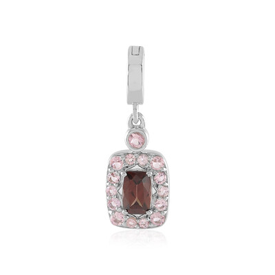 Pendentif en argent et Zircon acajou