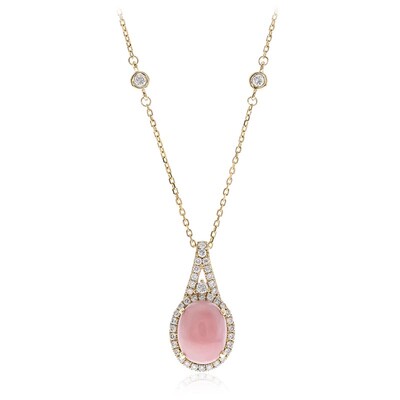 Collier en or et Opale rose (CIRARI)