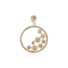 Pendentif en or et Diamant champagne I1