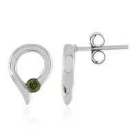 Boucles d'oreilles en argent et Diamant vert I3