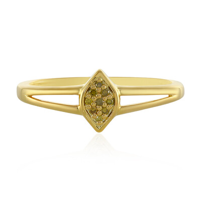 Bague en argent et Diamant jaune I3