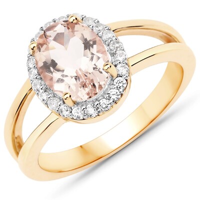 Bague en argent et Morganite