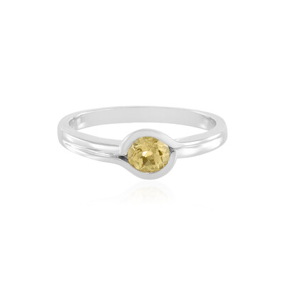 Bague en argent et Béryl jaune