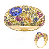 Bague en or et Tanzanite AAA (de Melo)