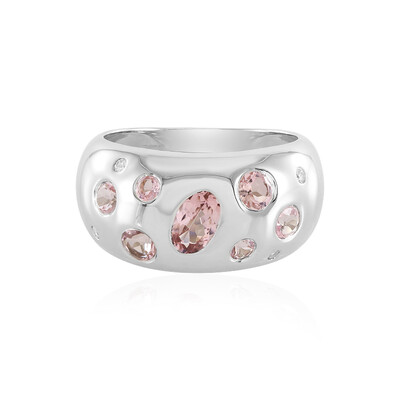 Bague en argent et Tourmaline rose du Nigéria (Adela Silber)