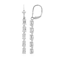 Boucles d'oreilles en argent et Topaze blanche