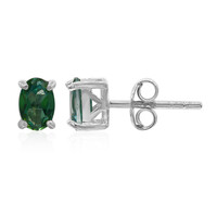 Boucles d'oreilles en argent et Topaze vert papillon