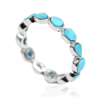 Bague en argent et Turquoise Sleeping Beauty (Anne Bever)