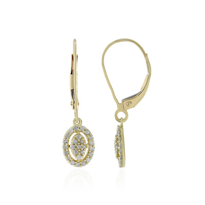 Boucles d'oreilles en or et Diamant I4 (J)