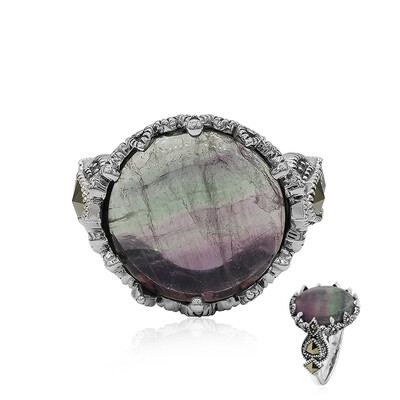 Bague en argent et Fluorite (Annette classic)