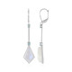 Boucles d'oreilles en argent et Pierre de lune bleue (KM by Juwelo)