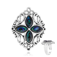 Bague en argent et Coquillage d'Abalone