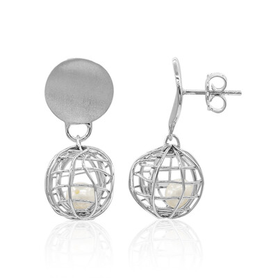 Boucles d'oreilles en argent et Perle de culture d'eau douce (TPC)