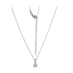 Collier en argent et Topaze blanche