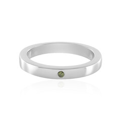 Bague en argent et Diamant vert I3