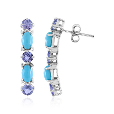 Boucles d'oreilles en argent et Turquoise Sleeping Beauty (Faszination Türkis)