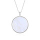 Collier en argent et Pierre de lune bleue (KM by Juwelo)