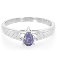 Bague en argent et Iolite de Ceylan