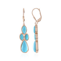 Boucles d'oreilles en argent et Turquoise Sleeping Beauty (KM by Juwelo)