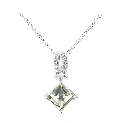 Collier en argent et Améthyste verte