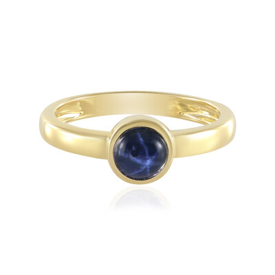 Bague en argent et Saphir étoilé bleu