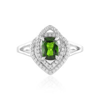 Bague en argent et Diopside de Russie