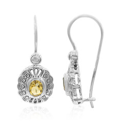 Boucles d'oreilles en argent et Citrine