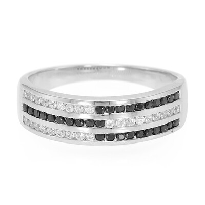 Bague en argent et Spinelle noir