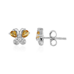 Boucles d'oreilles en argent et Citrine