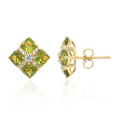 Boucles d'oreilles en argent et Vésuvianite