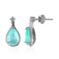 Boucles d'oreilles en argent et Quartz bleu pastel